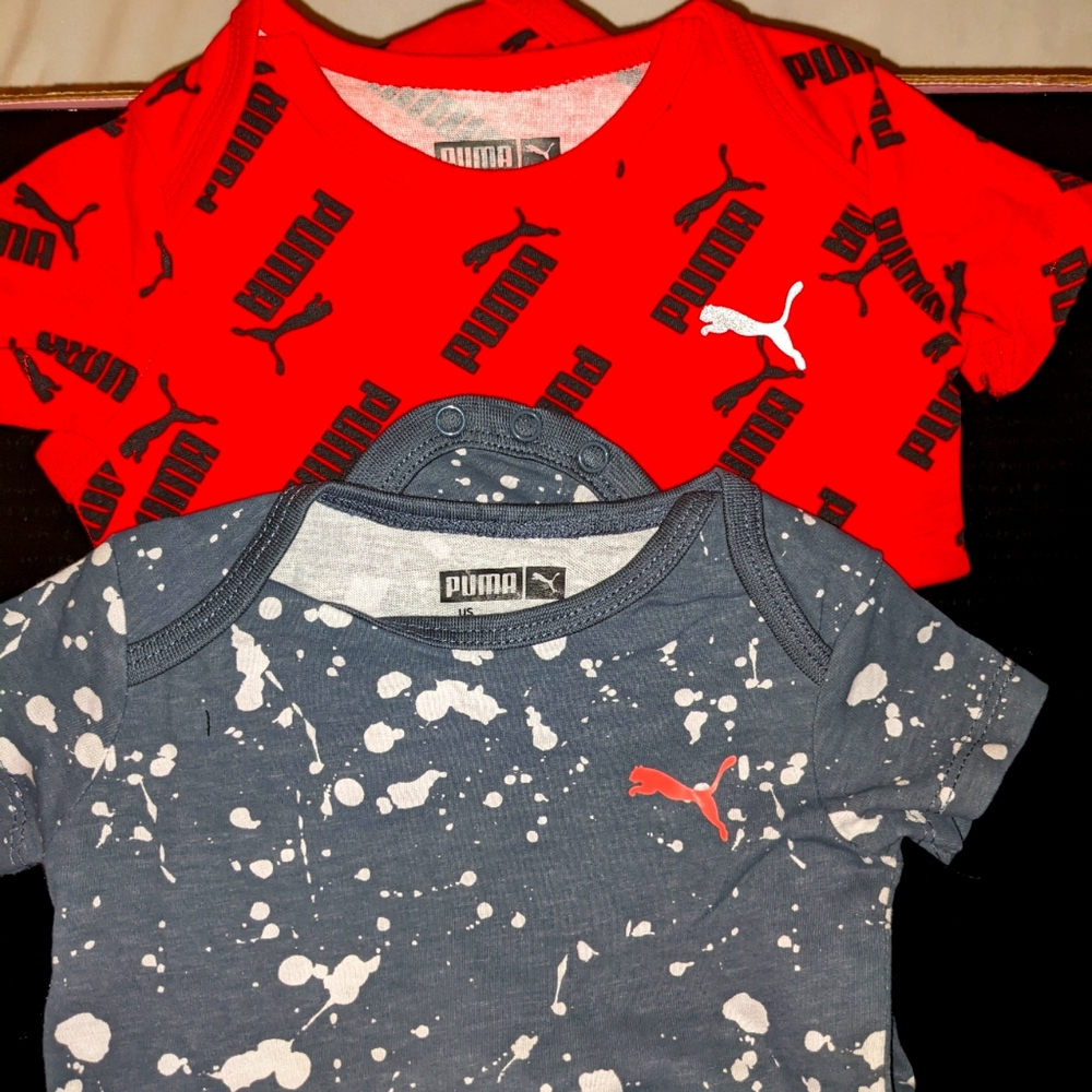 0-3 months puma diaper shirts